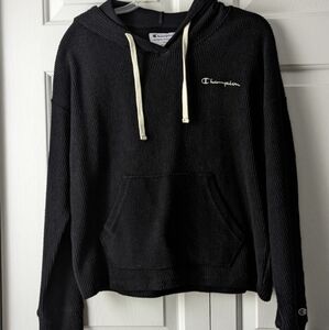 Women's black and cream champion hoodie